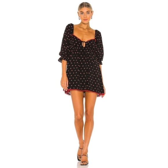 Super Cute Sassy Black & Red Majorelle Mini Dress - Picture 1 of 9